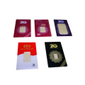 Custom security PVC card sleeves anti-counterfeiting gold bar PVC packaging card